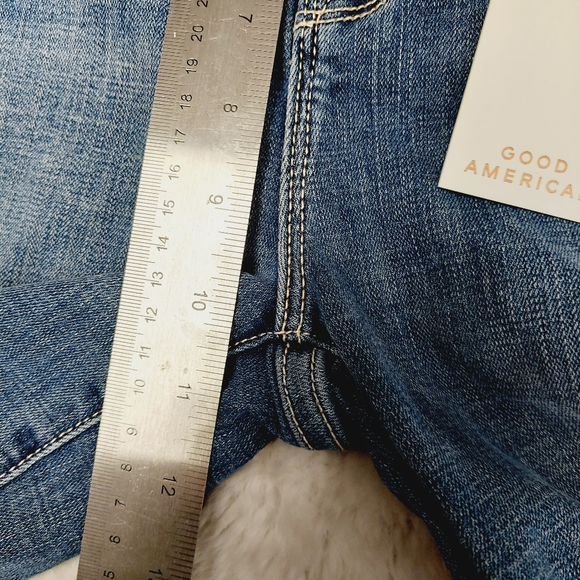 New Good American Good Waist Blue Crop Jeans P3095 - Picture 7 of 10